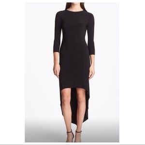 Norma Kamali KAMALIKULTURE Black High Low 3/4 Length Sleeve Dress Size Large